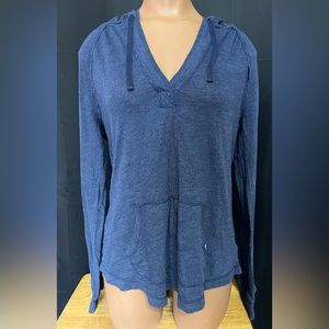 Blue Hooded Top
